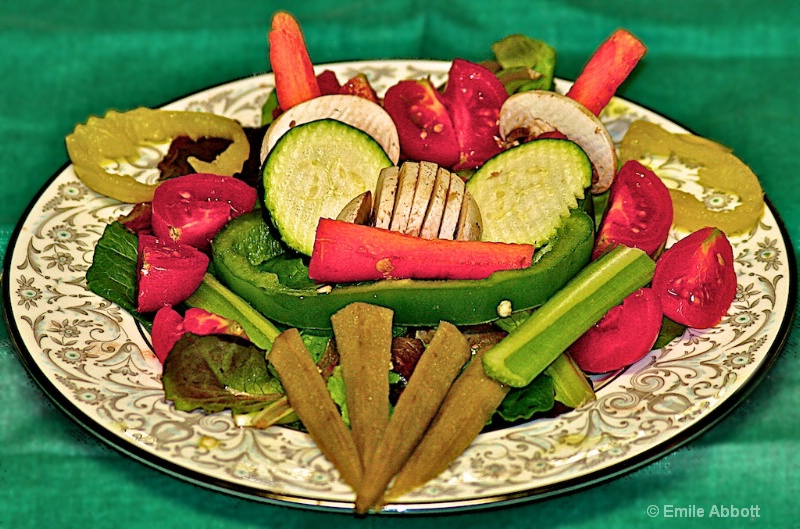 Food Art "Salad Face"