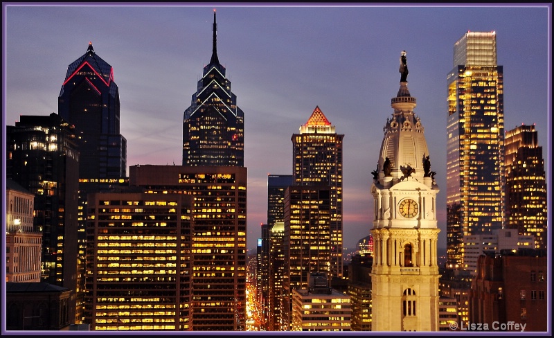 The city of Brotherly love at sunset