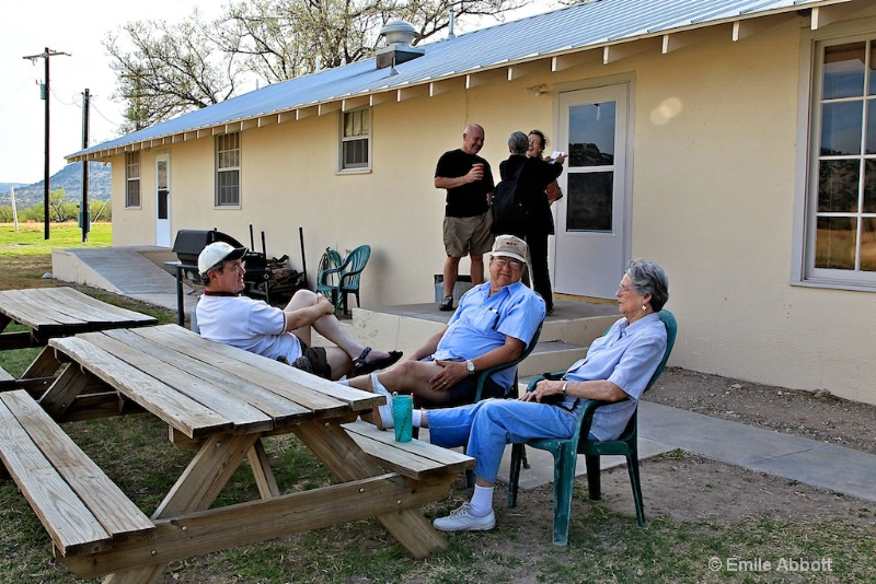 Outside the lodge