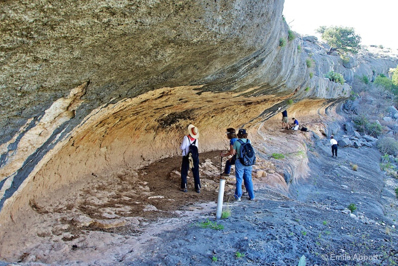 RAF members at the Rock Art Site