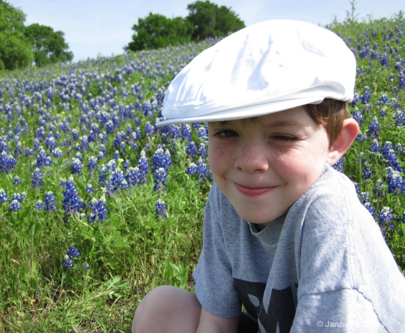 Liam in the Bluebonnets