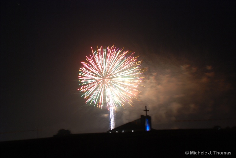 Fireworks Over The Church !