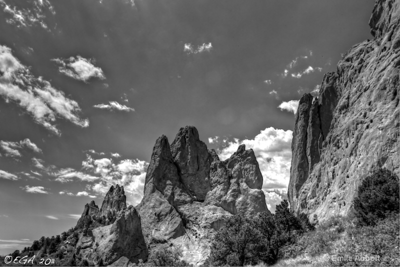 Garden of the Gods in B&W