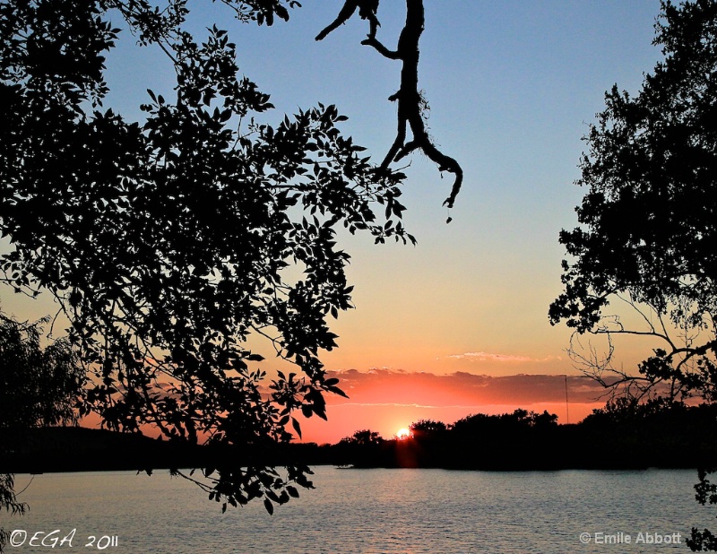 Campsite Sunset Inks Lake, Texas