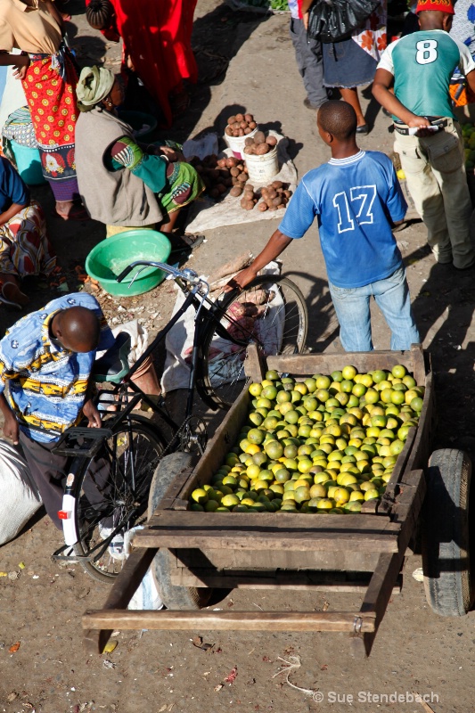 Bike and Fruit Cart, Arusha Market, Tanzania
