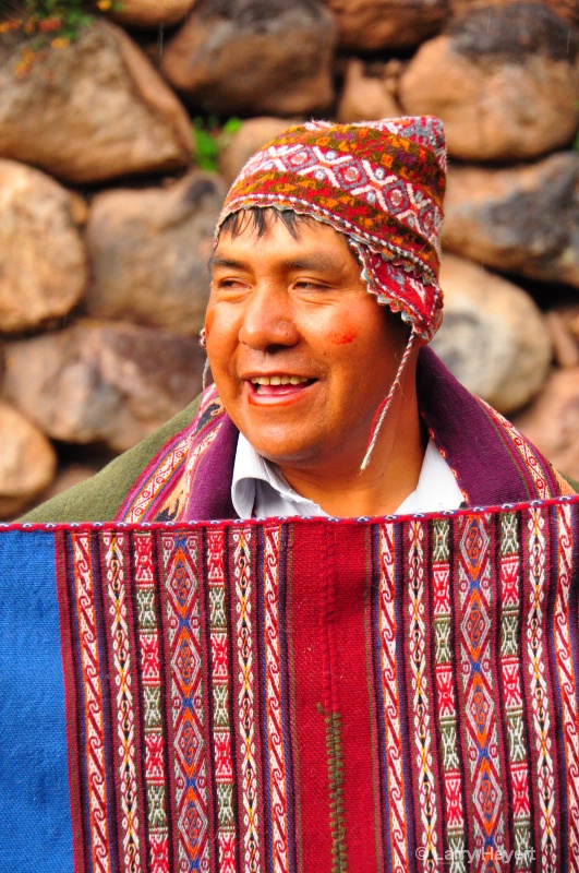 Local Peruvian weaver in Urubamba Valley