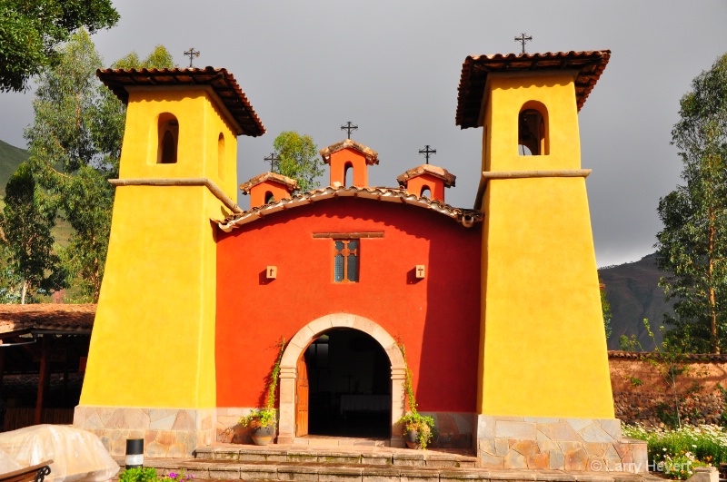 Peru- church in Urubamba Valley