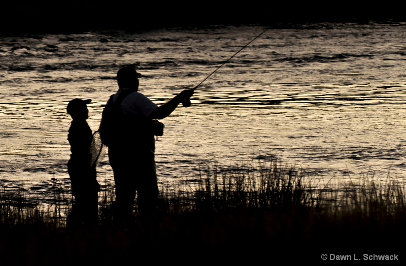 Dad and Son Silhouette
