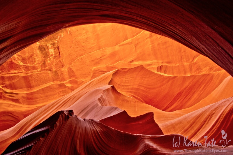 Looking straight up in Antelope Canyon