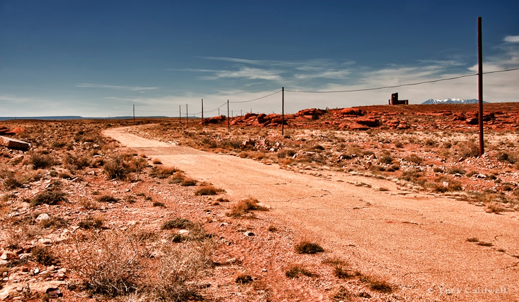 Old Route 66 abandoned near Winslow, AZ