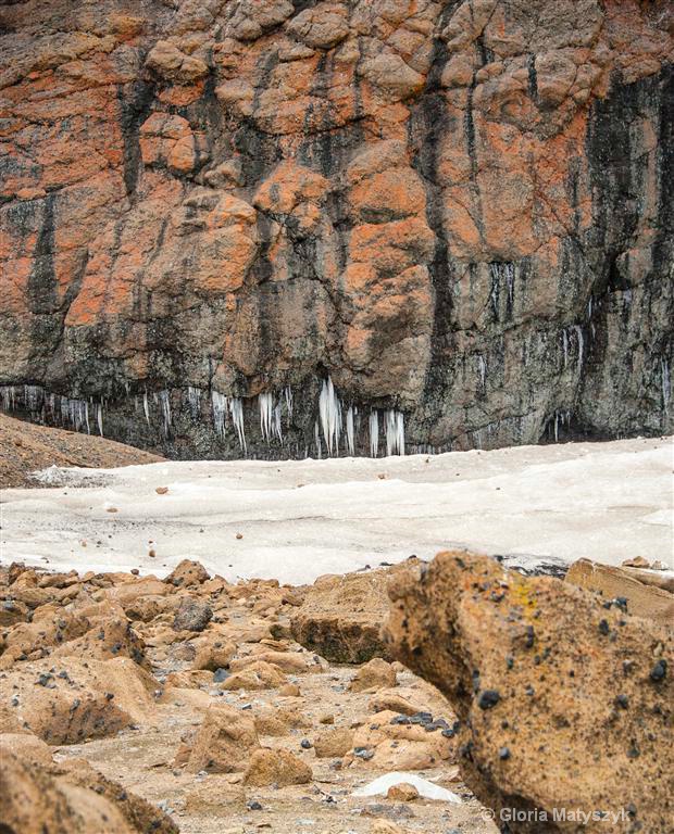 Cliffs and ice in Antarctica