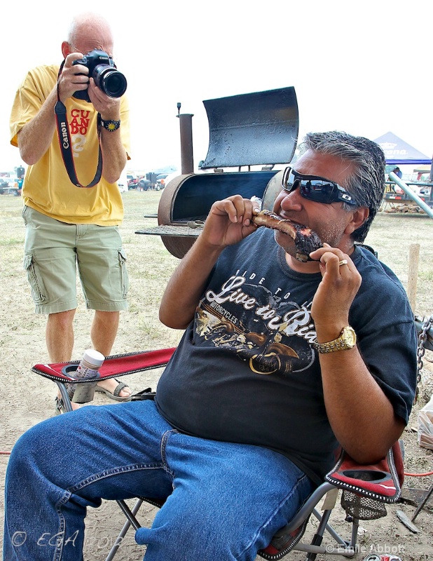 Jeremy photographing the BBQ