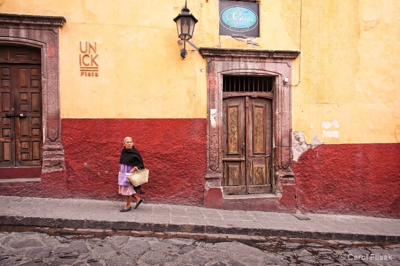Woman on Street ~ San Miguel Mexico
