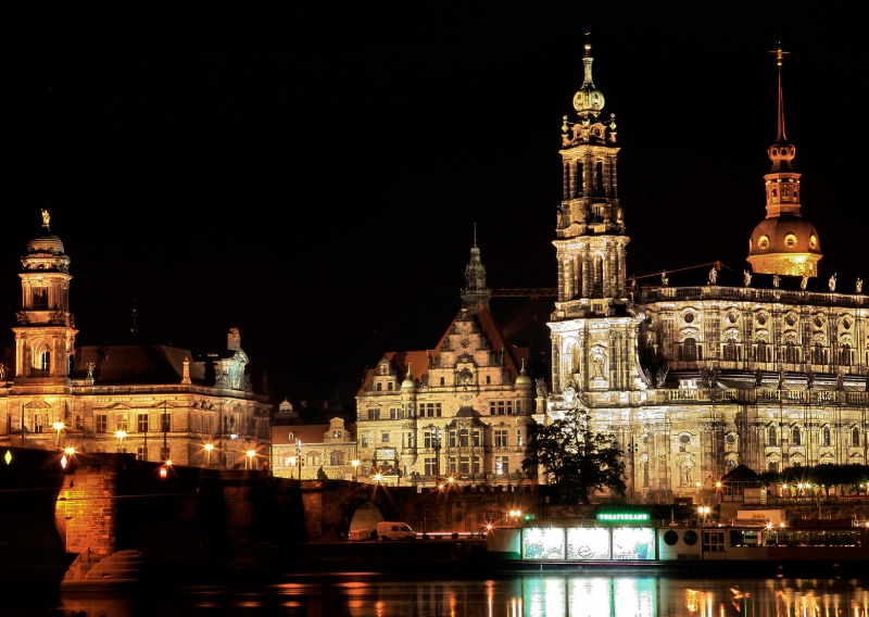 Night Time In Dresden
