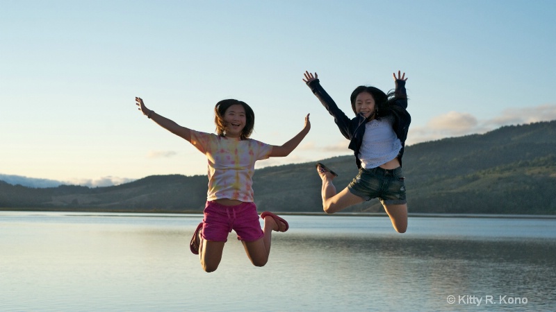 Yumiko and Julia at Stinson Beach, California