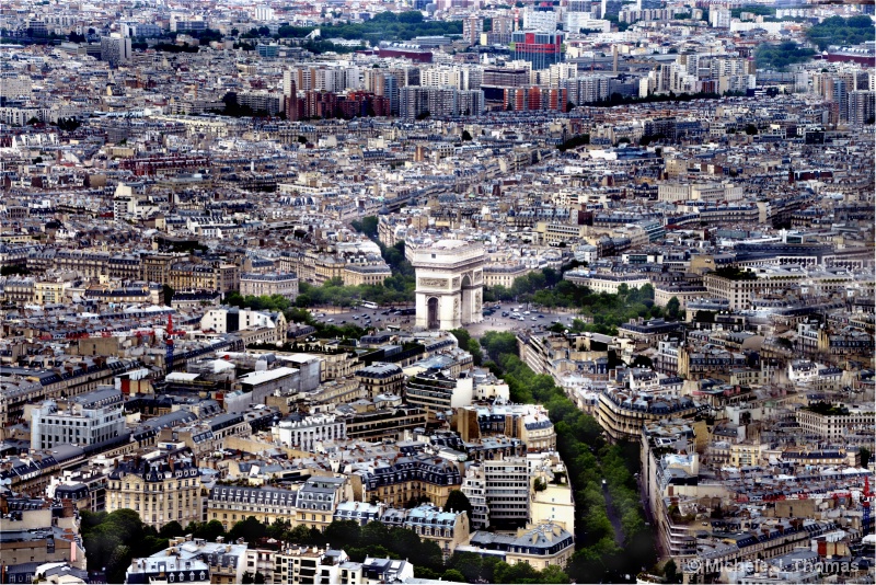 Arc de Triomphe,As Seen Atop The Eiffel Tower