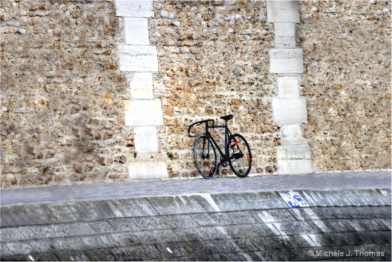 Parked His Bike, Right Above The Seine !