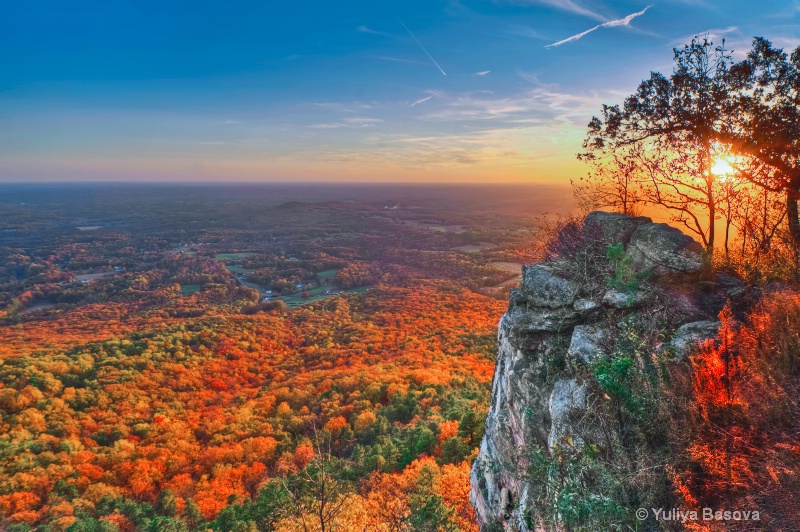 Sunset from Pilot Mountain, NC<p>