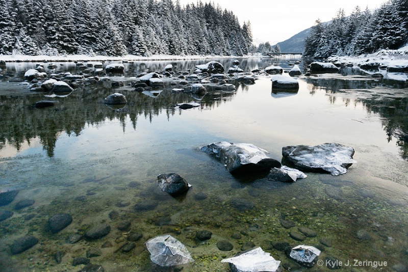 Ice on Chilkoot River, Haines, Alaska