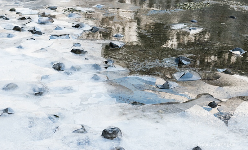 Ice Sheet Deteriorating, Chilkoot River, Alaska