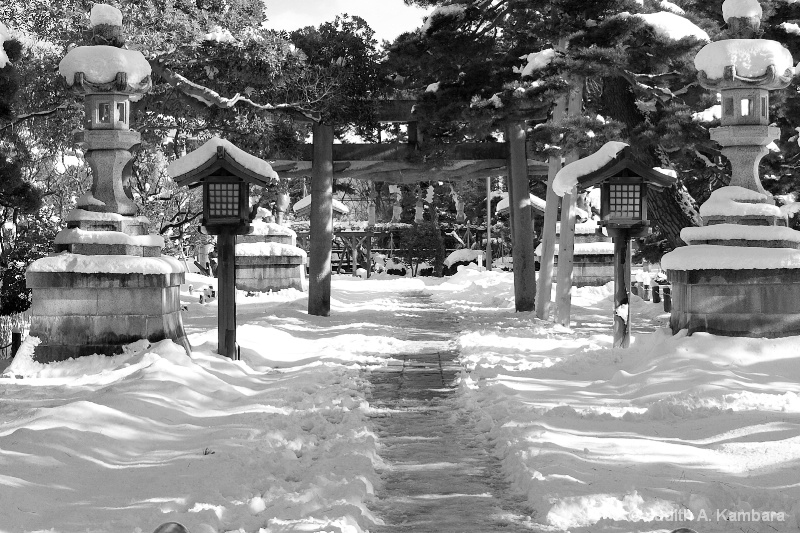 Hakusan Shrine in winter