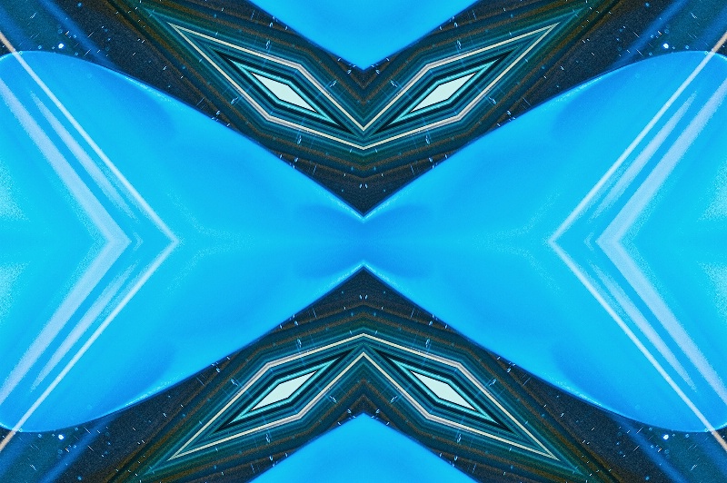 Blue Glass--Kaleidoscope