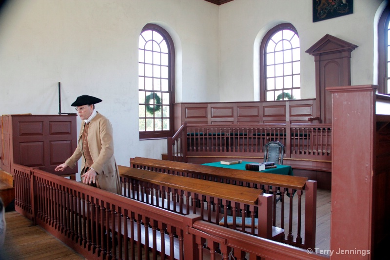 Interior Colonial Williamsburg Courthouse