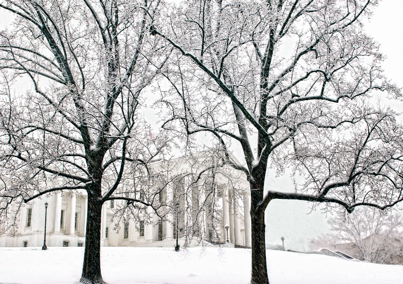 Virginia State Capitol in Snow