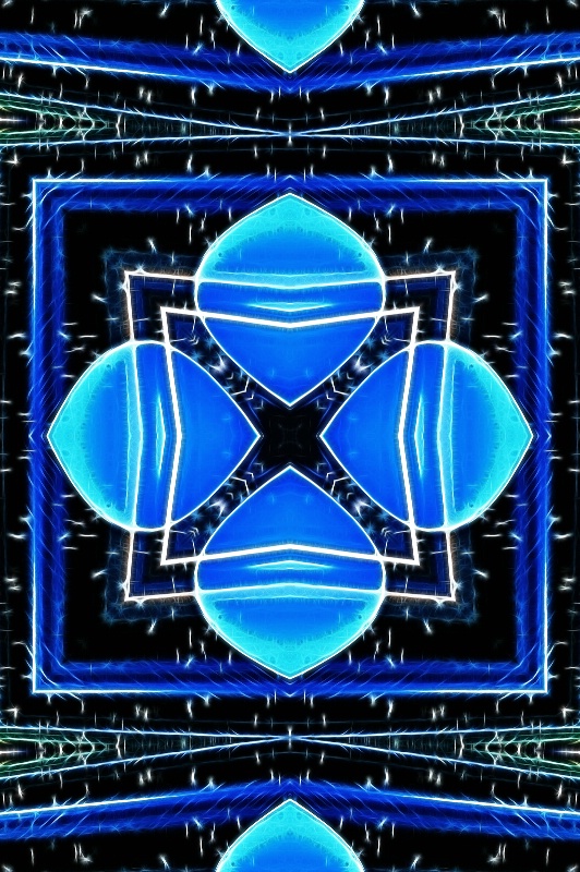 Blue Glass -- Fractalius + Kaleidoscope