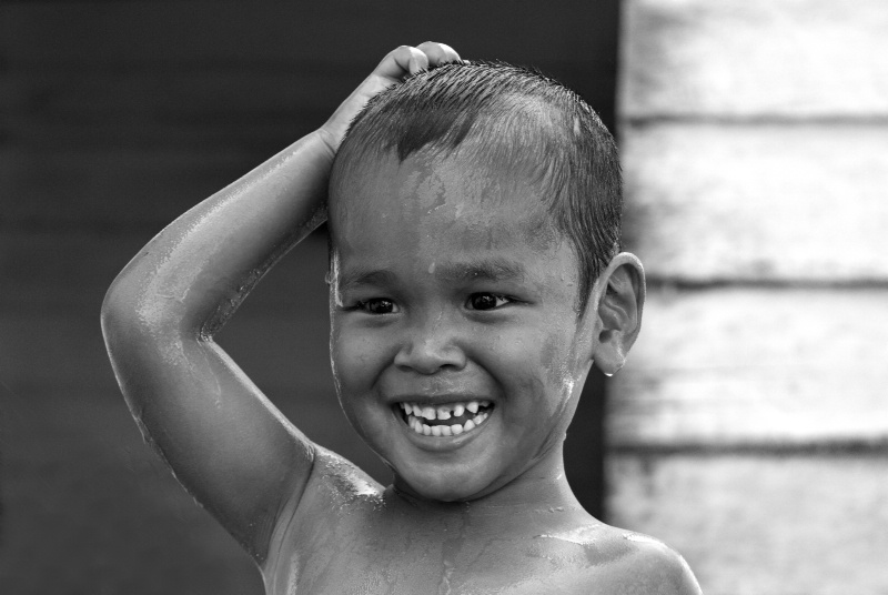 Child having Bath @ Bintan Indonesia