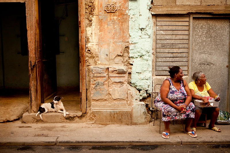 Two Ladies with a Dog, Havana