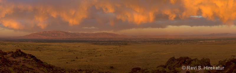 Storm clouds ove Sandias