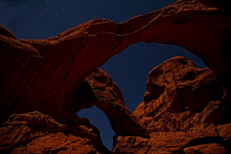 Double Arch in Moonlight