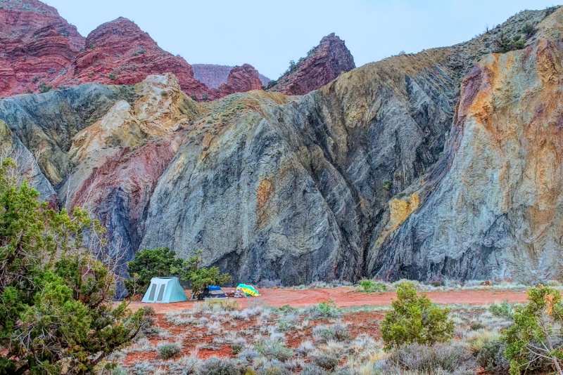 Colorful Camping Site
