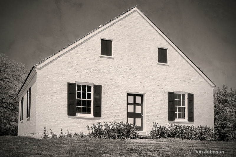 Antietam B&W Church with Texture
