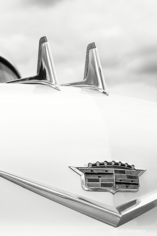 Blace and White Caddy