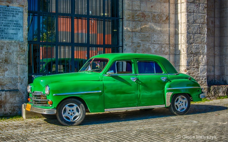 Old car and building, Havana, Cuba