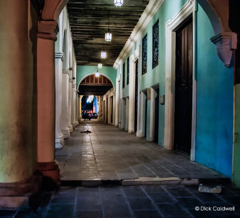 Night colonnades, Havana