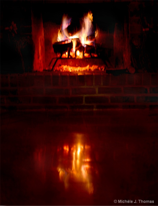 Fire Reflections Unto The Shiny Foor!