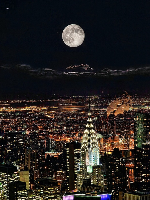 #419 Super Moon Over New York City