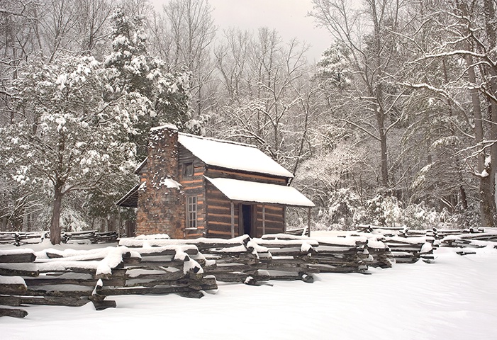 John Oliver Cabin snow 2