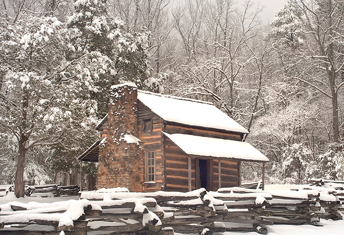 John Oliver Cabin snow 5