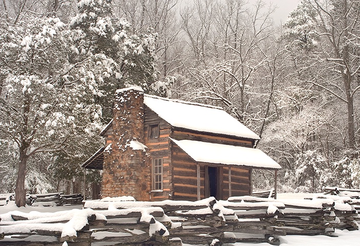 John Oliver Cabin snow 5