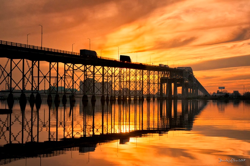 I-10 Sunset Reflection
