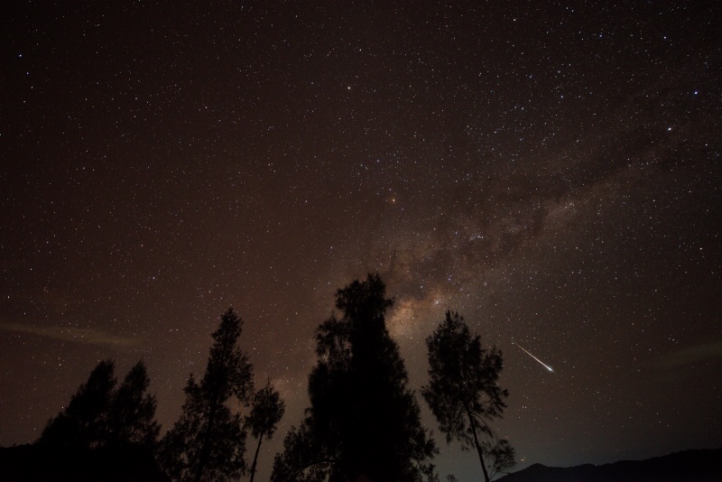 Meteor capture with Milky Way