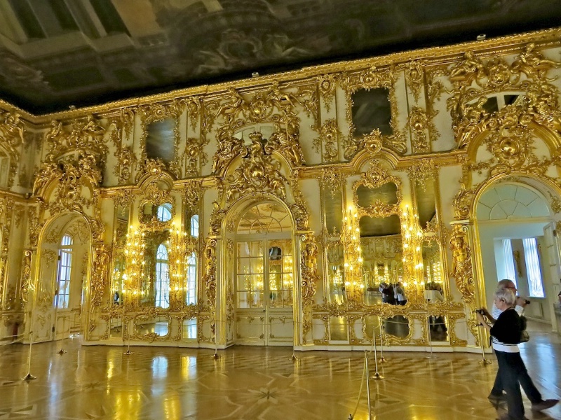 Closer view of the Gilded Gold Mirrors 