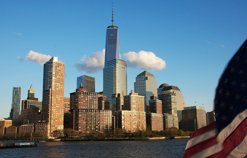 Freedom Tower and the American Flag