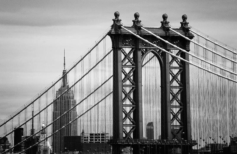 Manhattan Bridge and the Chrysler Building