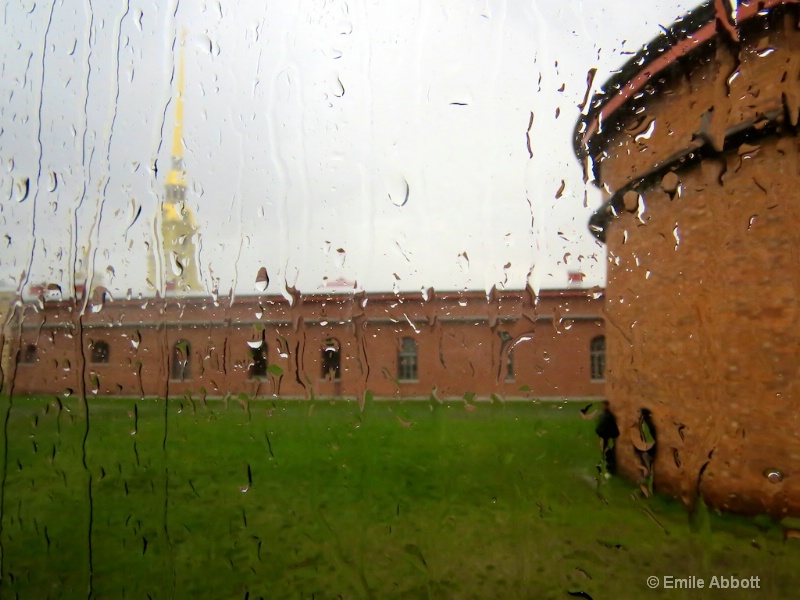 Peter and Paul Fortress in the rain