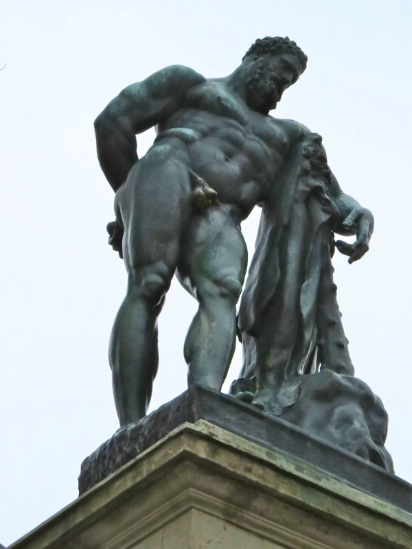 Statue at stair entrance to Cameron Gallery